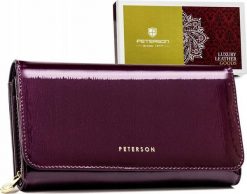Portfel damski skórzany PELLUCCI PTN 421077-SH-1 fioletowy. Fioletowe portfele damskie Peterson. Za 241.72 zł.