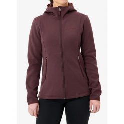 Bluza z kapturem damska Vaude Idris Fleece Hoody. Czerwone bluzy damskie Vaude, bez wzorów, sportowe, bez ramiączek, z kapturem. Za 346.49 zł.