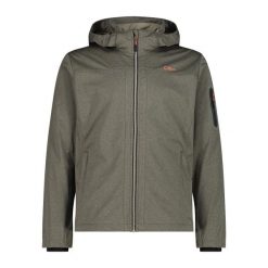 Kurtka męska turystyczna CMP 39A5027M. Zielone kurtki męskie CMP, l, bez wzorów, z softshellu, sportowe, z kapturem. Za 340.00 zł.