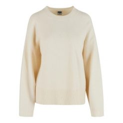 Damski sweter oversize Urban Classics soft. Białe swetry nierozpinane damskie Urban Classics, na zimę, bez wzorów, bez kołnierzyka, bez ramiączek. Za 214.00 zł.