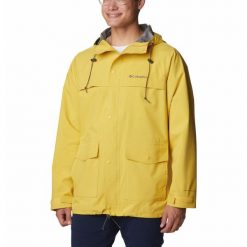 Kurtka Przeciwdeszczowa Męska Columbia IBEX II Shell. Żółte kurtki męskie Columbia, m, bez wzorów, sportowe, bez kaptura. Za 337.99 zł.