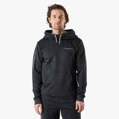 Sweter treningowy męski Swedemount Training Logo Hood II szybkoschnący. Szare swetry męskie SWEDEMOUNT, l, bez wzorów, z materiału, bez kołnierzyka, bez ramiączek. Za 199.99 zł.