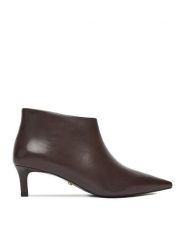 Gino Rossi Botki EO-SASHA-121973 Brązowy. Brązowe botki damskie Gino Rossi, bez wzorów, ze skóry, bez obcasa, na szpilce, bez zapięcia. Za 339.99 zł.