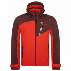 Męska kurtka softshell Kilpi RAVIO-M. Brązowe kurtki sportowe męskie Kilpi, na jesień, m, bez wzorów, z materiału, z kapturem, trekkingowe. Za 218.00 zł.