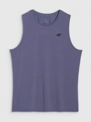 4F Tank top treningowy szybkoschnący męski - niebieski XXL. Niebieskie koszulki sportowe męskie 4F, m, bez wzorów, z elastanu, bez ramiączek, na fitness i siłownię. Za 69.99 zł.