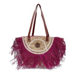 Różowa Torebka Damska Sca'Viola Koszyk W Stylu Boho. Czerwone torebki do ręki damskie Sca'viola, bez wzorów, bez dodatków. Za 249.00 zł.