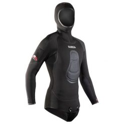 Kurtka do łowiectwa podwodnego męska Subea SPF 900 z neoprenu 5 mm. Czarne kurtki męskie SUBEA, m, bez wzorów, z elastanu, sportowe, bez kaptura. Za 549.99 zł.