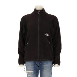 Damska kurtka vintage z polaru. Czarne kurtki sportowe damskie The North Face, l, bez wzorów, z polaru, bez ramiączek, bez kaptura, trekkingowe. Za 170.36 zł.
