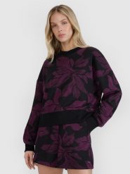 4F Bluza dresowa nierozpinana bez kaptura damska - multikolor S. Bluzy damskie 4F, s, bez wzorów, z bawełny, eleganckie, bez ramiączek, bez kaptura. W wyprzedaży za 99.99 zł.