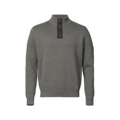 Zamek błyskawiczny pull col Musto Salcombe. Szare bluzy męskie Musto, bez wzorów, sportowe, bez ramiączek, bez kaptura. Za 525.50 zł.