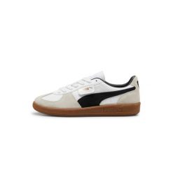 Buty do chodzenia damskie Puma Palermo Lth. Białe obuwie sportowe damskie Puma, bez wzorów, z gumy, bez zapięcia, trekkingowe. Za 407.25 zł.