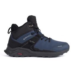 Vico Czarno-granatowe buty trekkingowe męskie niebieskie. Niebieskie trekkingi męskie ze skóry ekologicznej, bez zapięcia. Za 260.45 zł.