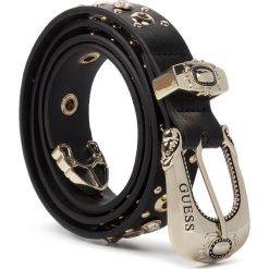 Pasek Damski GUESS - Not Coordinated Belts BW7214 P9325 BLA. Czarne paski damskie Guess, z aplikacjami, ze skóry ekologicznej. Za 279.00 zł.