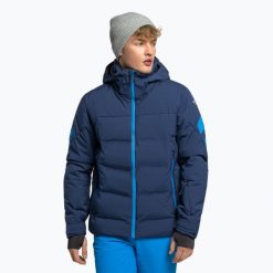 Kurtka narciarska męska Rossignol Depart. Czarne kurtki sportowe męskie Rossignol, na zimę, l, bez wzorów, bez kaptura, narciarskie. Za 1,299.00 zł.