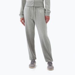 Spodnie damskie GAP French Logo Jogger. Szare spodnie dresowe damskie GAP, bez wzorów, sportowe, długie. Za 129.99 zł.