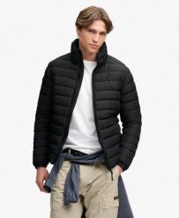 Superdry Kurtka Fuji Midweight pikowana – Slim Fit. Czarne kurtki męskie Superdry, l, bez wzorów, z materiału, bez kaptura. Za 408.50 zł.