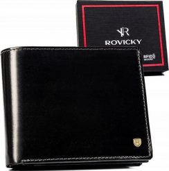 Rovicky Duży portfel męski ze skóry naturalnej - Rovicky NoSize. Portfele męskie ROVICKY, bez wzorów, ze skóry. Za 178.95 zł.