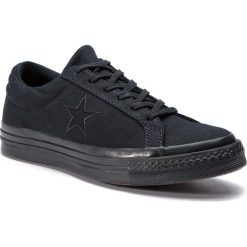 Tenisówki CONVERSE - One Star Ox 163380C Black/Black/Black. Czarne trampki i tenisówki damskie Converse, bez wzorów, z gumy, bez zapięcia. W wyprzedaży za 219.00 zł.