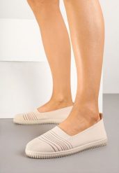 Beżowe Tenisówki z Ozdobnymi Paskami Loroti. Brązowe trampki i tenisówki damskie Born2be, bez wzorów, z jeansu, bez zapięcia. Za 49.99 zł.