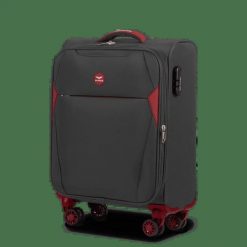 Walizka miękka kabinowa DIPPER Wings 20" GREY. Szare walizki damskie Wings, bez wzorów, z materiału. Za 179.90 zł.