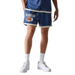 Krótkie Los Angeles Lakers. Niebieskie szorty damskie New Era, bez wzorów. Za 222.00 zł.