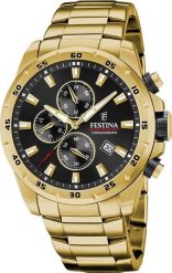 Zegarek Festina Zegarek męski Festina F20541-4 złoty. Żółte zegarki męskie Festina, bez wzorów, złote. Za 832.00 zł.