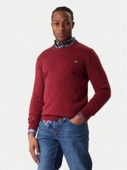 Gant Sweter 8030561 Czerwony Regular Fit. Czerwone swetry męskie GANT, m, bez wzorów, z bawełny, bez kołnierzyka, bez ramiączek. Za 529.99 zł.