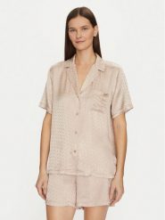BOSS Piżama 50535750 Beżowy Regular Fit. Brązowe piżamy damskie Boss, bez wzorów, z wiskozy, bez ramiączek. Za 309.99 zł.