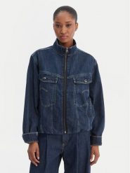 G-Star Raw Kurtka jeansowa Rib Trucker D28586-D536 Niebieski Regular Fit. Niebieskie kurtki damskie G-Star Raw, l, bez wzorów, z bawełny, bez kaptura. Za 699.99 zł.