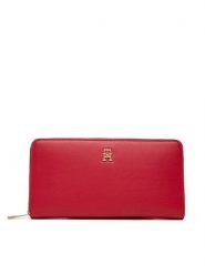 Tommy Hilfiger Portfel Th Icon Lrg Za AW0AW17744 Czerwony. Czerwone portfele damskie Tommy Hilfiger, ze skóry. Za 249.99 zł.