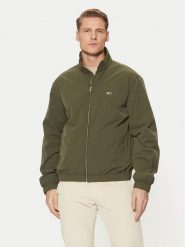 Tommy Jeans Kurtka przejściowa Essential DM0DM20655 Zielony Regular Fit. Zielone kurtki męskie Tommy Jeans, m, bez wzorów, z jeansu, bez kaptura. Za 399.99 zł.