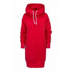 Bluza sportowa z kapturem damska DEEP TRIP Luzak. Czerwone bluzy damskie DEEP TRIP, l, bez wzorów, z bawełny, sportowe, bez ramiączek, z kapturem. Za 369.00 zł.