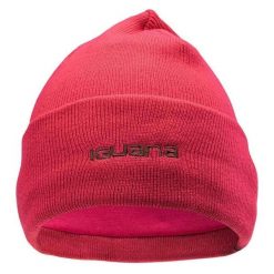 Zimowa Czapka Damska Prążkowana Lea. Czerwone czapki damskie IGUANA, na zimę, bez wzorów, prążkowane, sportowe. Za 62.99 zł.