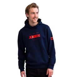Bluza z kapturem Jobe Sports. Niebieskie bluzy damskie JOBE, m, bez wzorów, z bawełny, sportowe, bez ramiączek, z kapturem. Za 382.50 zł.