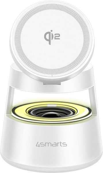 4smarts 541535 ładowarka do urządzeń przenośnych Zestaw słuchawkowy, Smartfon, Smartwatch Biały USB Bezprzewodowe ładowanie Wewnętrzna, Zewnętrzna. Białe zegarki smartwatch 4smarts, bez wzorów. Za 213.72 zł.