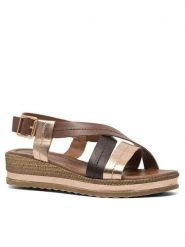 Lasocki Sandały WI23-2276-07 Brązowy. Brązowe sandały damskie Lasocki, bez wzorów, ze skóry, bez obcasa, na koturnie, bez zapięcia. Za 169.99 zł.
