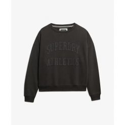 Bluza damska Superdry Athletic Tonal Applique Crew. Brązowe bluzy damskie Superdry, bez wzorów, vintage, bez ramiączek, bez kaptura. Za 288.40 zł.