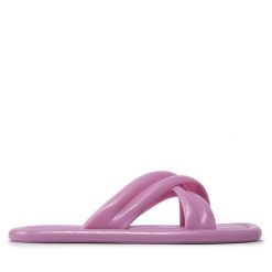 Klapki Melissa. Fioletowe klapki damskie Melissa, bez wzorów, bez obcasa, bez zapięcia. Za 369.99 zł.