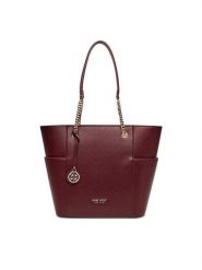 Nine West Torebka CEO-NEBRASKA-LDA8208 Bordowy. Czerwone shopperki damskie Nine West, bez wzorów, z materiału, bez dodatków. Za 249.99 zł.