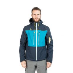 Softshellowa kurtka turystyczna Izas Konka. Niebieskie kurtki męskie IZAS, na zimę, m, bez wzorów, z materiału, bez kaptura, trekkingowe. Za 486.91 zł.