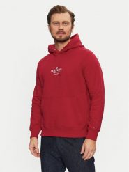 Tommy Hilfiger Bluza MW0MW39050 Czerwony Regular Fit. Czerwone bluzy męskie Tommy Hilfiger, m, bez wzorów, z bawełny, bez ramiączek, bez kaptura. W wyprzedaży za 249.99 zł.