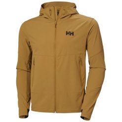 Kurtka wodoodporna z kapturem Helly Hansen Blaze Softshell. Brązowe kurtki męskie Helly Hansen, m, bez wzorów, z softshellu, z kapturem. Za 638.50 zł.