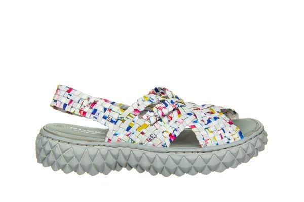 Sandały Rock Dakota Primavera 032949, Biały, Materiał - 41. Białe sandały damskie Rock Spring, bez wzorów, z materiału, bez obcasa, bez zapięcia. W wyprzedaży za 164.99 zł.