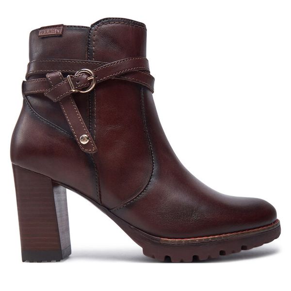 Botki Pikolinos. Czerwone botki damskie Pikolinos, bez wzorów, bez obcasa, na słupku, bez zapięcia. Za 619.99 zł.