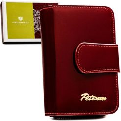 Skórzany portfel Peterson PTN BC-425214 czerwony. Czerwone portfele damskie Peterson. Za 129.99 zł.