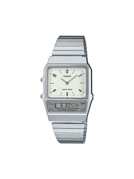 Casio Zegarek Vintage Edgy AQ-800E-7A2EF Srebrny. Szare, analogowe zegarki damskie Casio, srebrne. Za 259.99 zł.