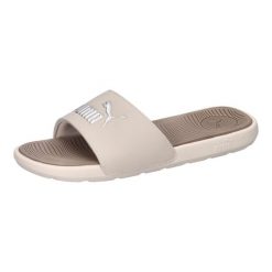 Klapki Damskie Puma Cool Cat Lato Basenowe Na Co Dzień. Brązowe klapki damskie Puma, na lato, bez wzorów, z materiału, sportowe, bez obcasa, bez zapięcia. Za 119.00 zł.