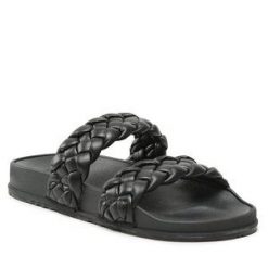 Klapki Roxy. Czarne klapki damskie Roxy, bez wzorów, bez obcasa, bez zapięcia. Za 139.99 zł.