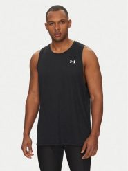 Under Armour Tank top Tech 1382795 Czarny Regular Fit. Czarne koszulki sportowe męskie Under Armour, l, bez wzorów, z syntetyku, bez ramiączek, na fitness i siłownię. Za 99.99 zł.