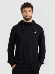 4F Bluza dresowa nierozpinana z kapturem męska - czarna 3XL. Czarne bluzy męskie 4F, m, bez wzorów, z dresówki, bez ramiączek, z kapturem. Za 159.99 zł.